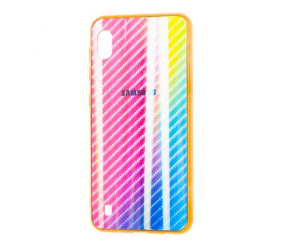 Чохол для Samsung Galaxy A10 (A105) Carbon Gradient Hologram рожевий
