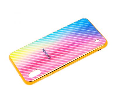 Чохол для Samsung Galaxy A10 (A105) Carbon Gradient Hologram рожевий 930234