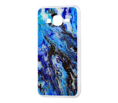 Чохол для Samsung Galaxy J3 2016 (J320) Art confetti "перелив" блакитний