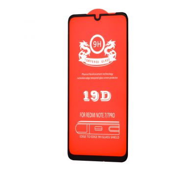 Захисне 3D скло для Xiaomi Redmi Note 7 Full Glue 19D чорне (OEM)