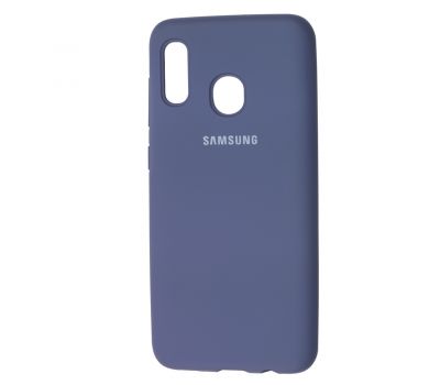 Чохол для Samsung Galaxy A20/A30 Silicone Full лавандовий-сірий 949412