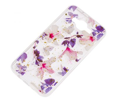 Чохол для Samsung Galaxy J7 (J700) Flowers Confetti "китайська фіолетова троянда" 949525