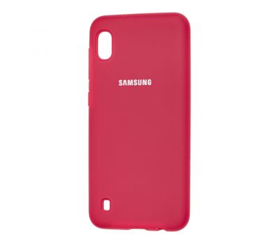 Чохол для Samsung Galaxy A10 (A105) Silicone Full рожево-червоний 949346