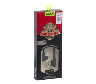 Кабель USB Golf GC-45i Lightning 2.4A (1m) черный 950451