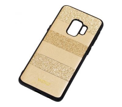 Чохол для Samsung Galaxy S9 (G960) woto з блискітками золотистий 965265