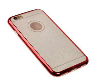 Чохол бампер для iPhone 6 з блискіткою червоний 973835