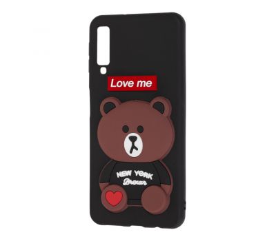 Чохол для Samsung Galaxy A7 2018 (A750) ведмедик "Love Me" чорний