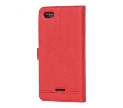 Чохол книжка для Xiaomi Redmi 6A Rock із двома вікнами червоний 988423