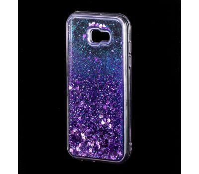 Чохол для Samsung Galaxy A7 2017 (A720) блискітки вода фіолетовий 99543