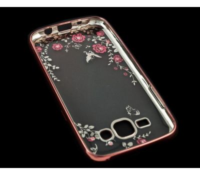 Чохол для Samsung Galaxy J5 (J500) з квітами рожевий 99099
