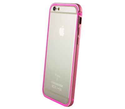 Металевий бампер для iPhone 6 Evoque рожевий/рожевий