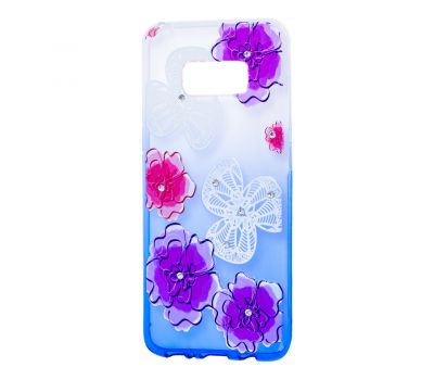 Чохол для Samsung Galaxy S8 (G950) Glamour ambre фіолетові "квіти"