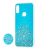Чохол для Huawei Y6 2019 блискітки + popsocket "блакитний" 1049038