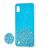 Чохол для Samsung Galaxy A10 (A105) блискітки + popsocket "блакитний" 1054599