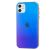 Чохол для iPhone 11 Rainbow glass з лого синій 1140857