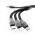 Кабель USB Hoco U57 combo 3in1 (Lightning + microUSB + Type C) 2.4A 1.2m черный 1142775