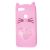 3D чохол для Xiaomi Mi 8 Lite кіт з рожевими блискітками 1171719