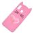 3D чохол для Samsung Galaxy A20/A30 кіт з блискітками тепло-рожевий 1463110