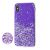 Чохол для iPhone X / Xs блискітки + popsocket "фіолетовий" 1495663