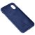 Чохол для iPhone X/Xs Alcantara 360 темно-синій 1689844