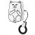 Чохол для AirPods cat fakk "білий" 1822101
