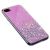 Чохол для iPhone 7/8 блискітки + popsocket світло-рожевий 1839186