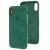 Чохол для iPhone X/Xs Alcantara 360 темно-зелений 2116564