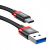 Кабель USB Baseus Type-C Golden Belt 2A 1m чорний-червоний 2135105
