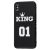 Чохол для iPhone Xs Max HQ glass "король 01" чорний 2429236