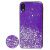 Чохол для iPhone Xr блискітки + popsocket "фіолетовий" 2429077