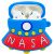 Чохол для AirPods Nasa НЛО + каркбін синій/рожевий 2439435