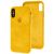 Чохол для iPhone X/Xs Alcantara 360 жовтий 2517398
