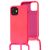 Чохол для iPhone 12 mini Wave Lanyard with logo bright pink 2526098