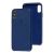 Чохол для iPhone X / Xs Leather Case (Leather) темно-синій 2615232