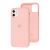 Чохол для iPhone 11 Alcantara 360 рожевий пісок 2644096