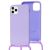 Чохол для iPhone 11 Pro Wave Lanyard with logo light purple 2658225