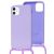 Чохол для iPhone 11 Wave Lanyard without logo light purple 2658239