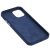 Чохол для iPhone 12/12 Pro Alcantara 360 темно-синій 2674837