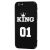 Чохол для iPhone 6 HQ glass "король 01" чорний 2821030
