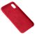 Чохол Silicone для iPhone X / Xs case рожево-червоний світле яблуко 2846583