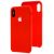 Чохол Silicone для iPhone X / Xs case червоний біле яблуко 2846589