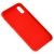 Чохол Silicone для iPhone X / Xs case червоний біле яблуко 2846589