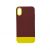 Чохол для iPhone X / Xs Bichromatic brown burgundy / yellow 2861201