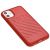 Чохол для iPhone 11 off-white leather червоний 2929622
