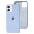 Чохол для iPhone 12/12 Pro Square Full silicone блакитний / lilac blue 2958757