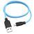 Кабель USB Hoco X21 Plus fluorescent microUSB 2.4A 1m синий 3005168