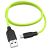 Кабель USB Hoco X21 Plus fluorescent microUSB 2.4A 1m зеленый 3005160