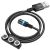 Кабель USB Hoco DU42 Magnetic 3in1 Type-C, microUSB, lightning 1m чорний 3227422