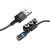 Кабель USB Hoco DU42 Magnetic 3in1 Type-C, microUSB, lightning 1m чорний 3227423