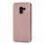 Чохол книжка Premium для Samsung Galaxy A8 2018 (A530) рожево-золотистий 3289850